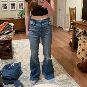 American eagle curvy high rise flare jean